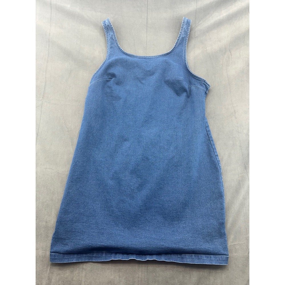 7th & Hudson Blue‎ Denim Scoop Neck Sleeveless Mini Shift Dress Womens Size 2X